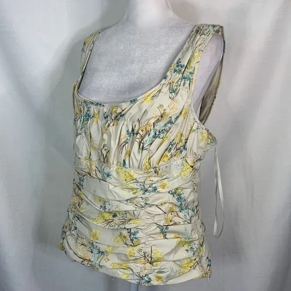 Antonio Melani Rouched Floral Clementine Top- NWT - Picture 3 of 16